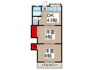 コ－ポヒル所沢１号館の物件間取画像